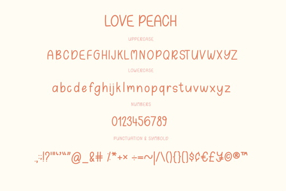Love Peach Font PNG with transparent background - Preview 5