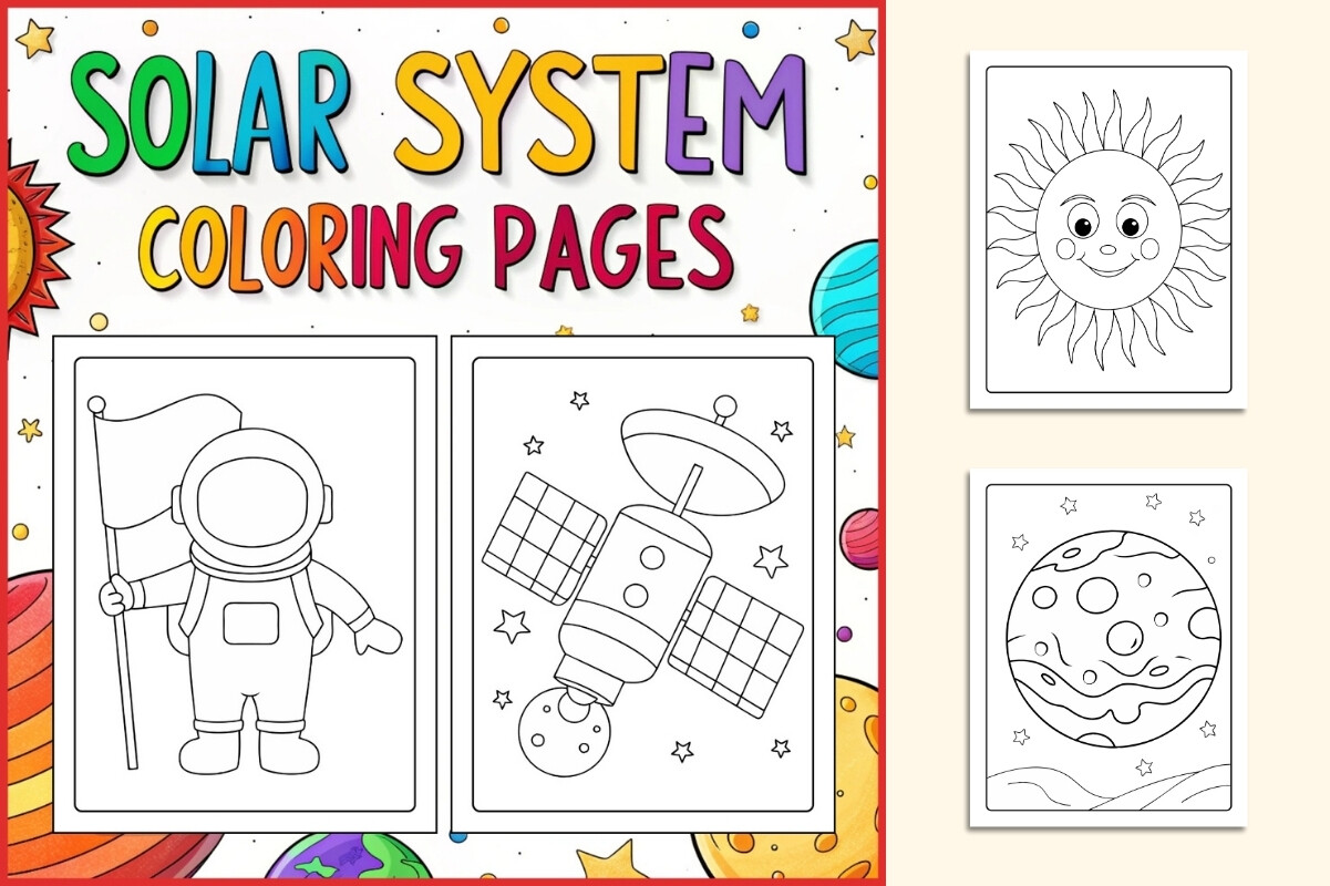 Solar System Coloring Pages for Kids