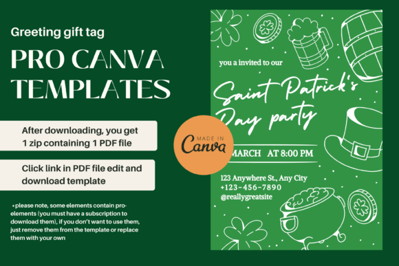 St. Patrick's Day Invitation Canva