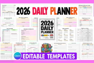 2026 Daily Planner | KDP Canva Template Graphic by DigiArt · Creative ...