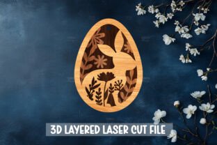3D Layered Easter Egg Laser Cut File · Creative Fabrica
