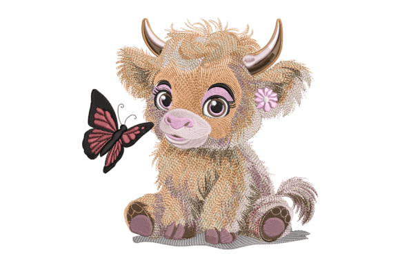 Adorable Baby Highland Cow