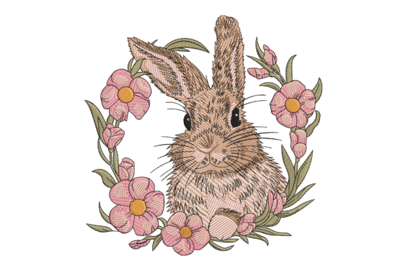 Adorable Floral Bunny