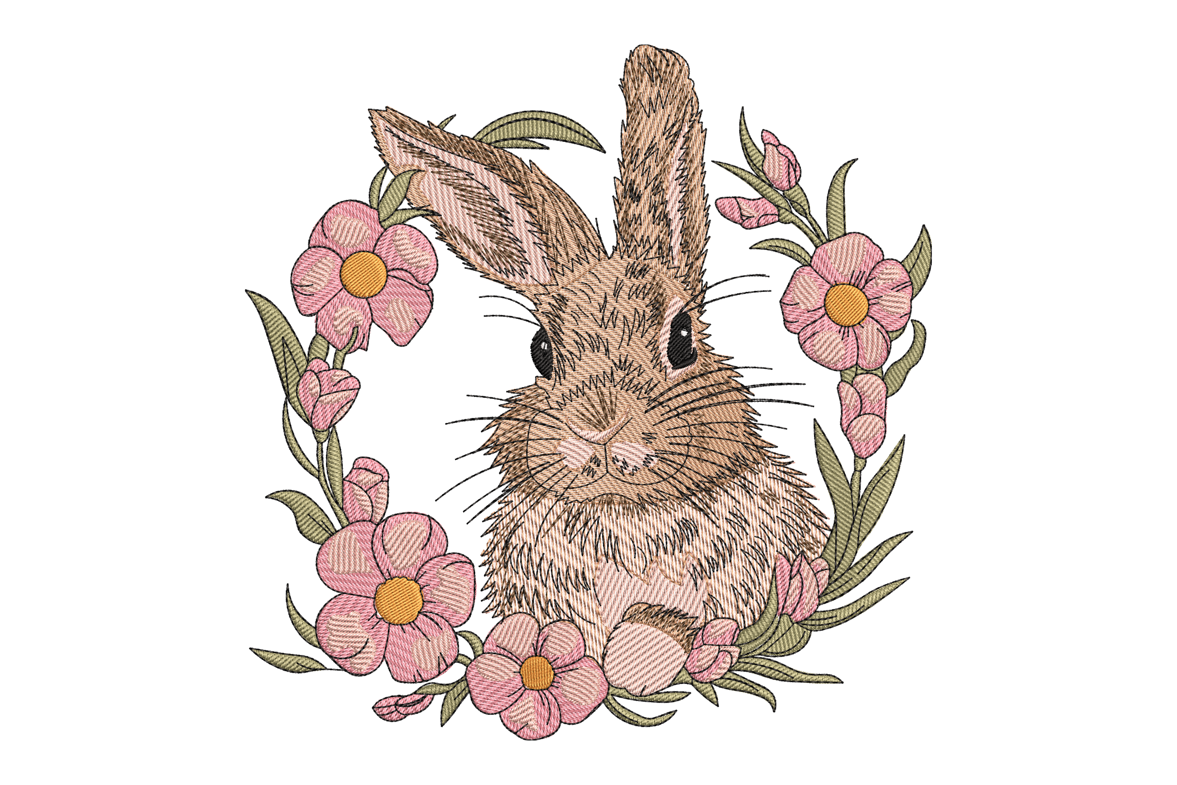 Adorable Floral Bunny