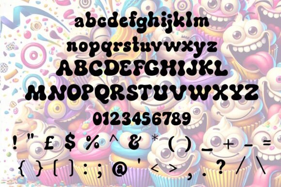 Crazy Cakes Font PNG with transparent background - Preview 1