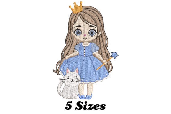 Cute Little Princess with Cat