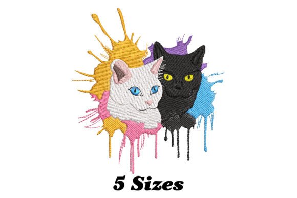 Cute White and Black Cats