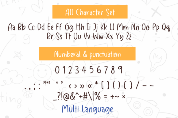 Doodle Write Font PNG with transparent background - Preview 5