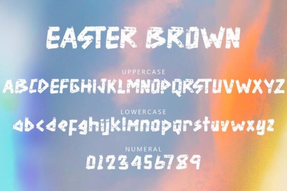 Easter Brown Font PNG with transparent background - Preview 4