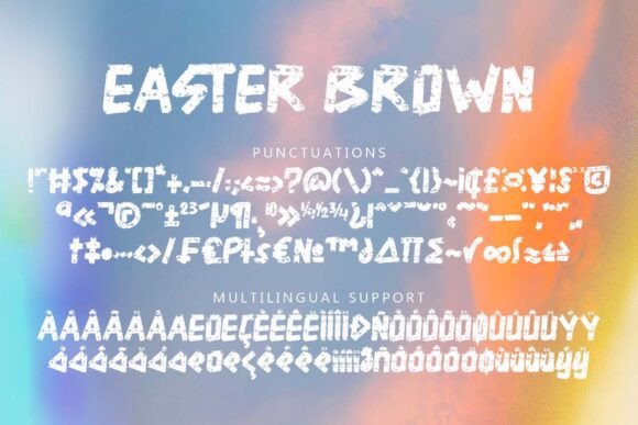 Easter Brown Font PNG with transparent background - Preview 5