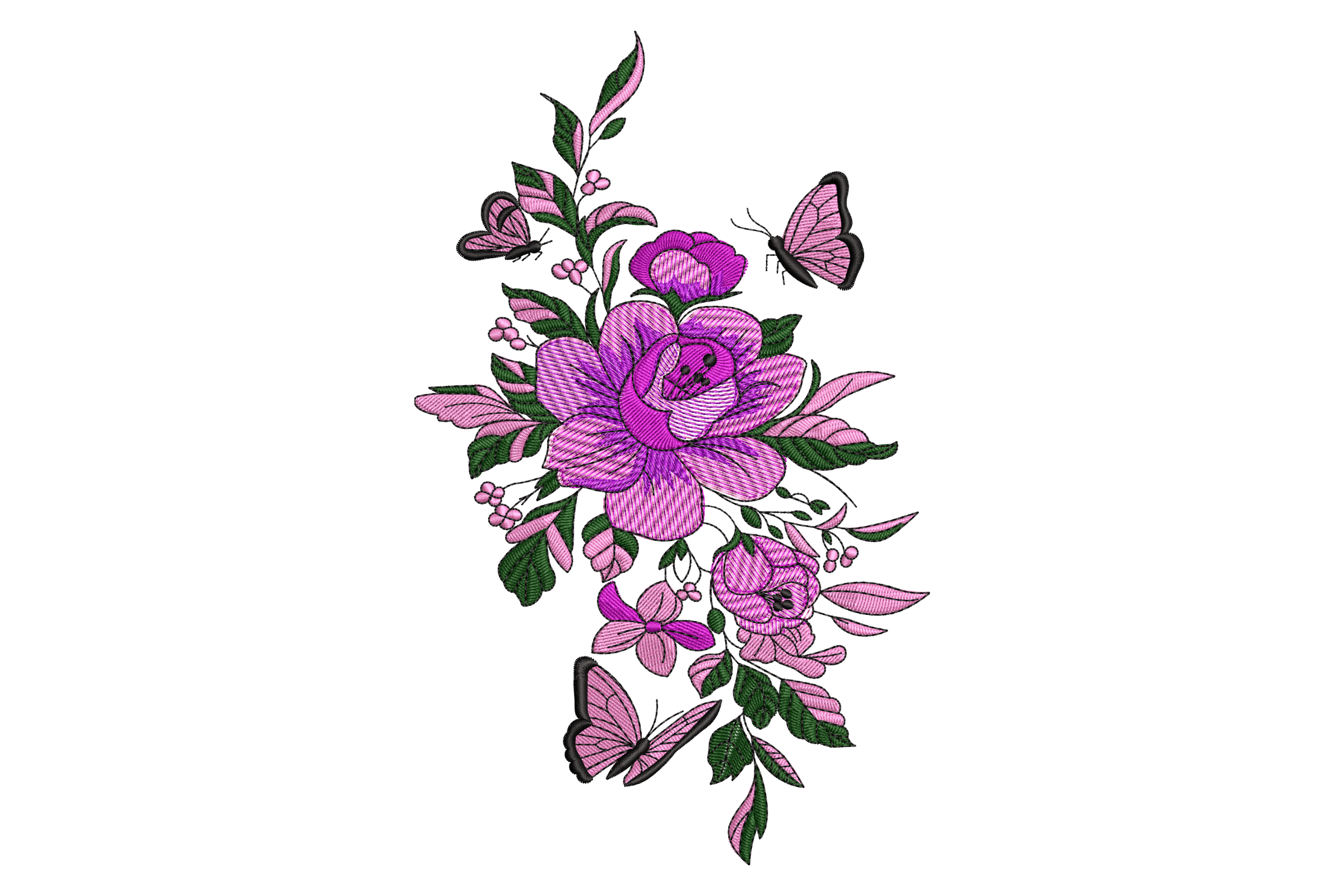 Elegant Floral Butterfly