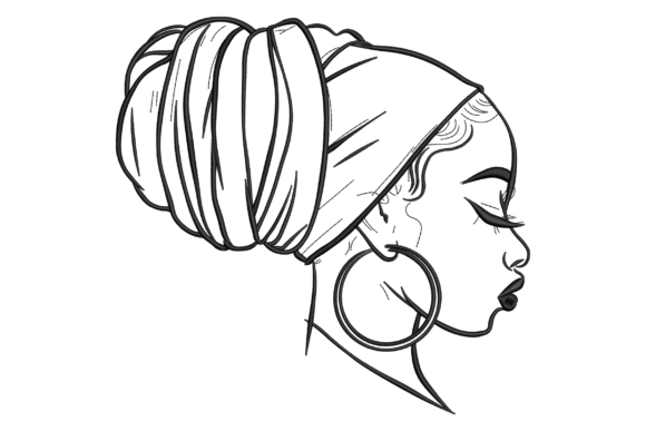Elegant Woman in Headwrap