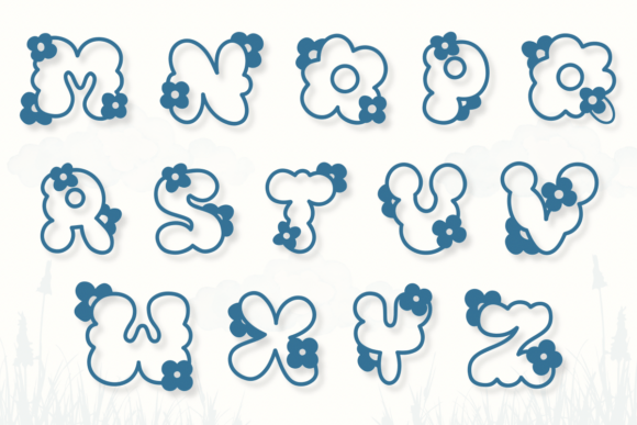 Flower Cloud Font - Preview 2