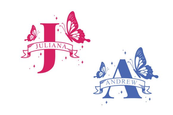 Fly Butterfly Monogram Font - Preview 1