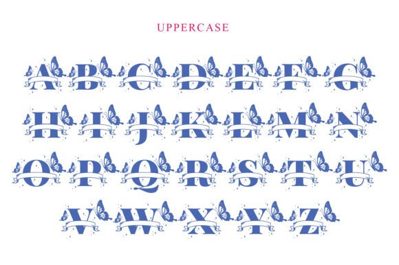 Fly Butterfly Monogram Font - Preview 4