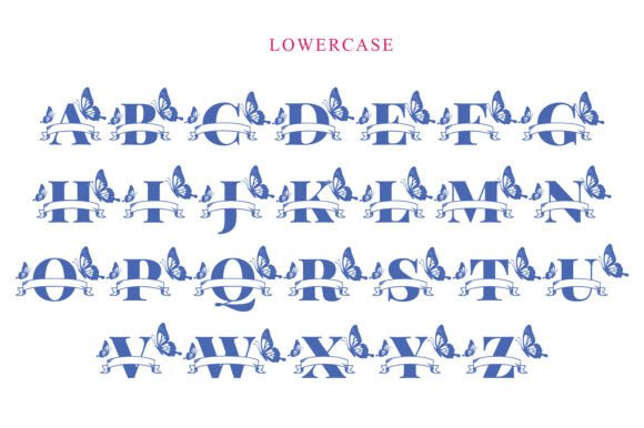 Fly Butterfly Monogram Font - Preview 5