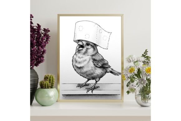 Funny Canary Bathroom Wall Art