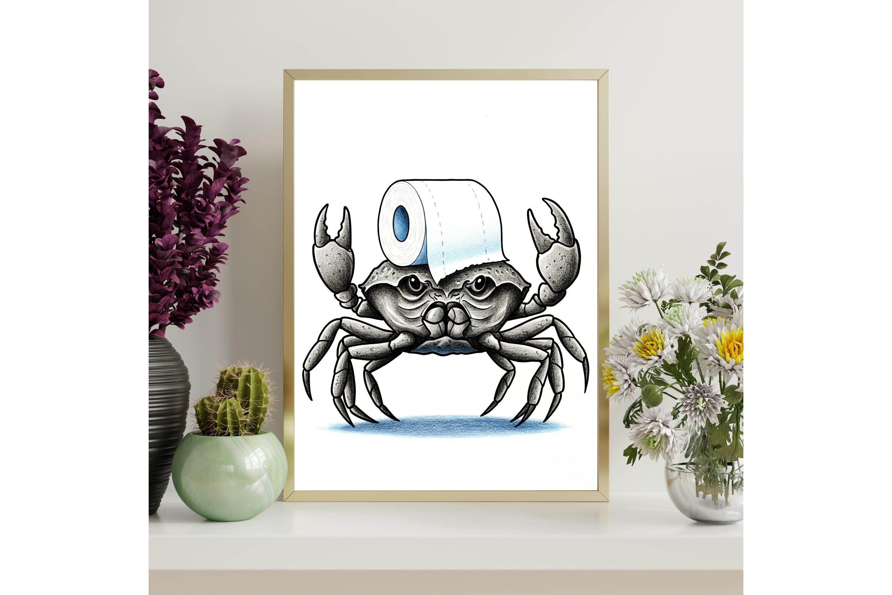 Funny Crab Printable Wall Art