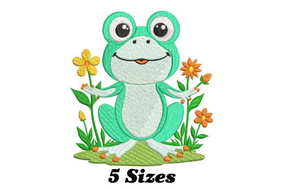 Funny Frog with Flower