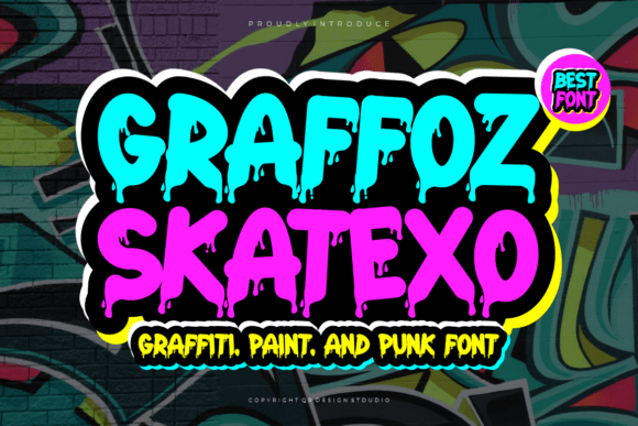 Graffoz Skatexo Font PNG with transparent background - Preview 1