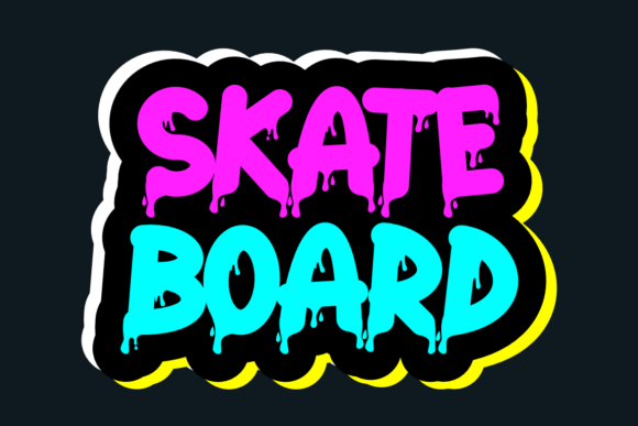 Graffoz Skatexo Font PNG with transparent background - Preview 3