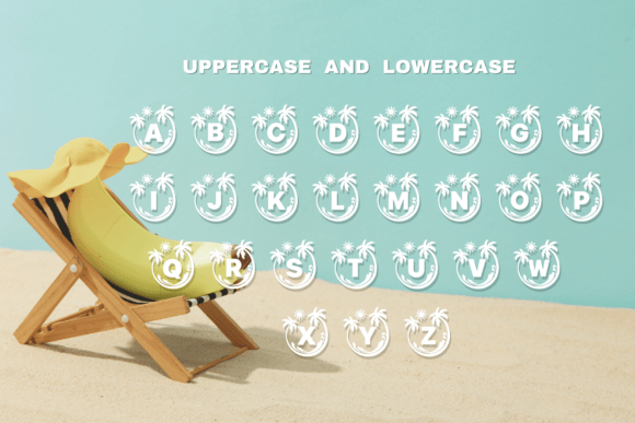Hello Summer Monogram Font PNG with transparent background - Preview 4