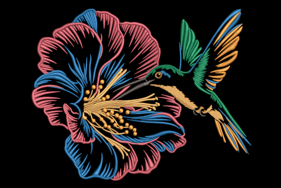 Hummingbird and Hibiscus