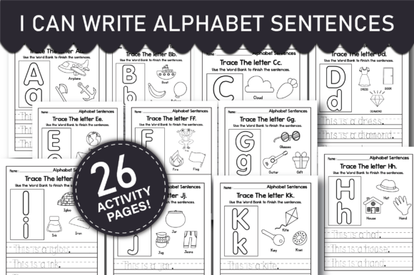 I Can Write Alphabet Sentences Worksheet
