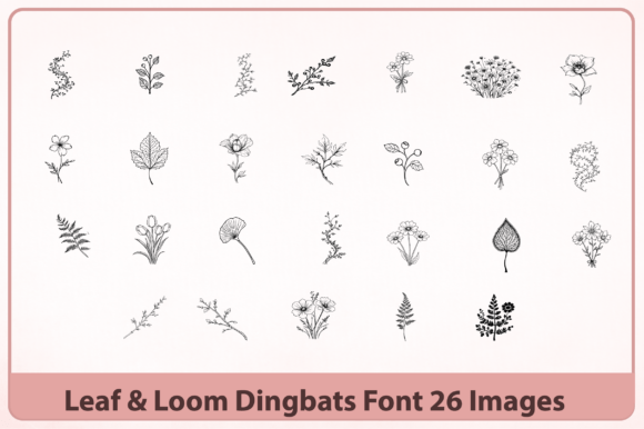Leaf & Loom Font PNG with transparent background - Preview 1