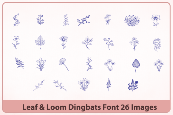Leaf & Loom Font PNG with transparent background - Preview 2