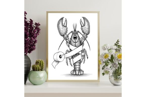 Lobster Toilet Paper Printable Art
