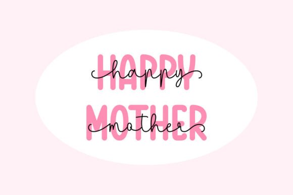 Love You Mama Font PNG with transparent background - Preview 1