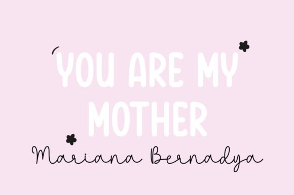 Love You Mama Font PNG with transparent background - Preview 2