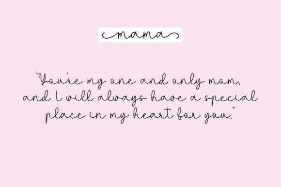Love You Mama Font PNG with transparent background - Preview 4