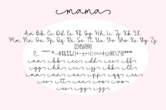 Love You Mama Font PNG with transparent background - Preview 6