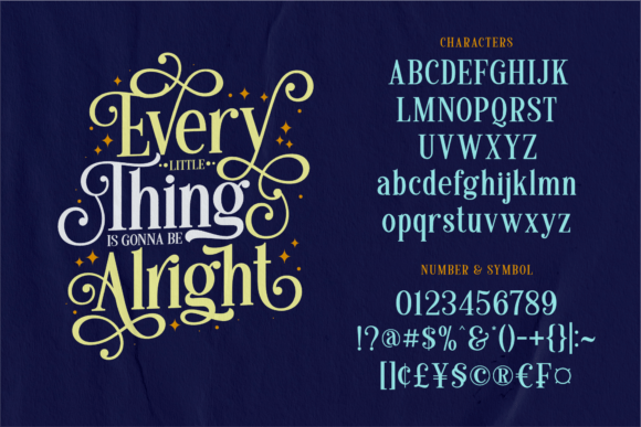 Mighty Display Font PNG with transparent background - Preview 2