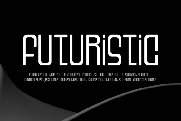 Monoger Outline Font PNG with transparent background - Preview 2