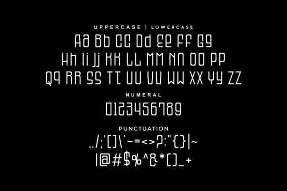 Monoger Outline Font PNG with transparent background - Preview 5