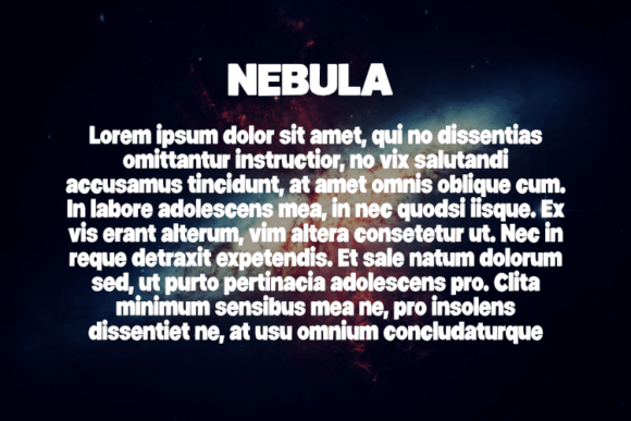 Nebula Font PNG with transparent background - Preview 2