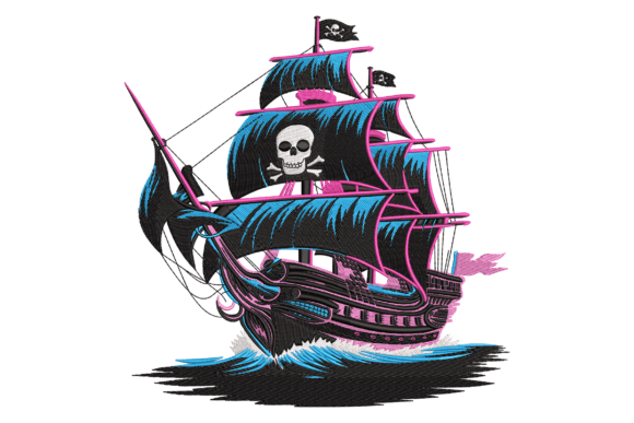 Neon Pirate Ship