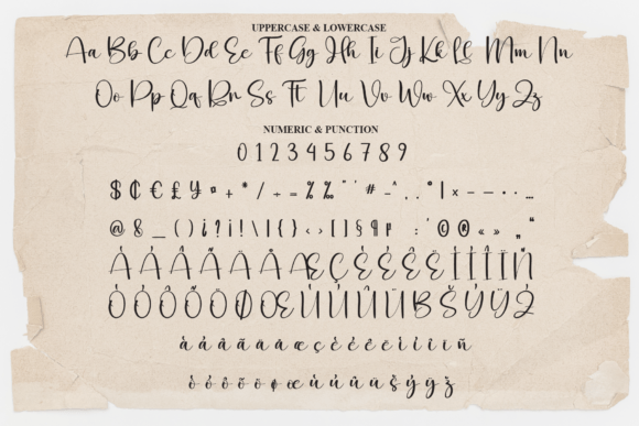 Note Vintage Font PNG with transparent background - Preview 6