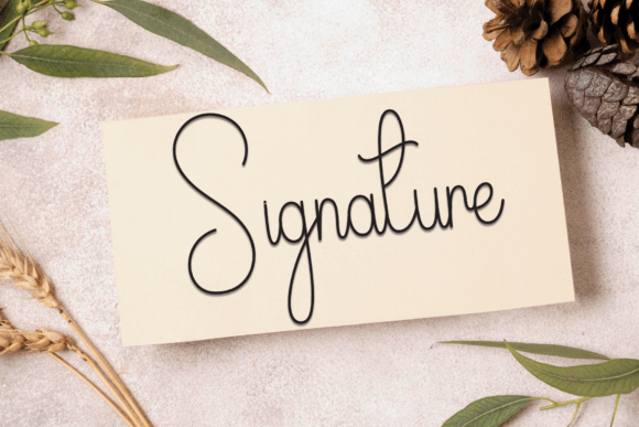 Notes Signature Font PNG with transparent background - Preview 4