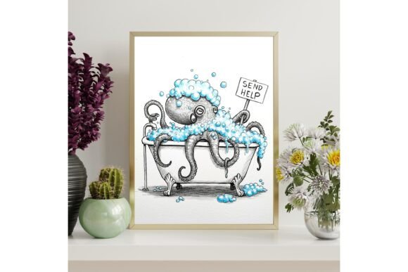 Octopus Printable Wall Art Decor