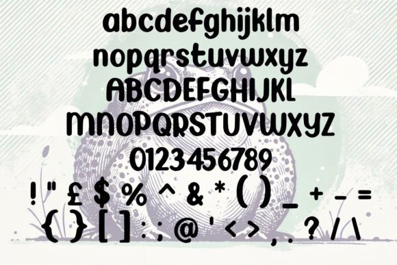 Puffed Up Toad Font font preview - 1