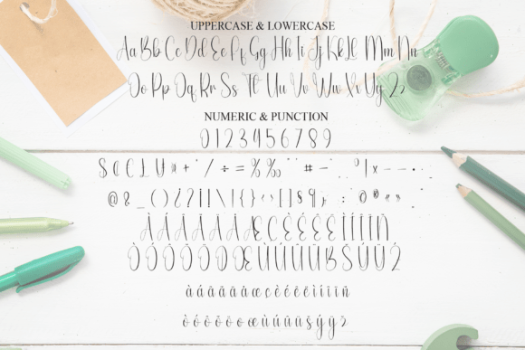 Script Handmade Font PNG with transparent background - Preview 6
