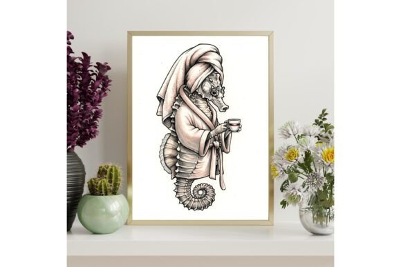 Sea Horse Printable Wall Art Decor