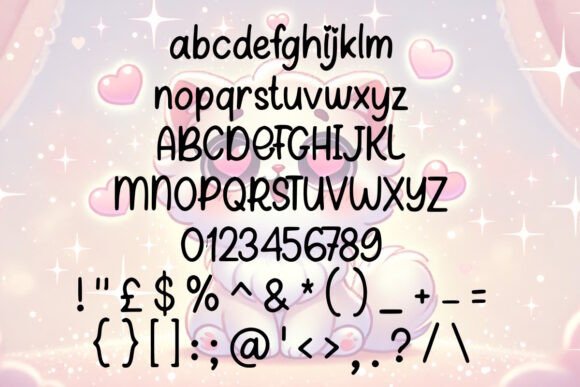 Smitten Kitten Font PNG with transparent background - Preview 1