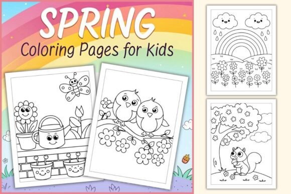 Spring Coloring Pages for Kids