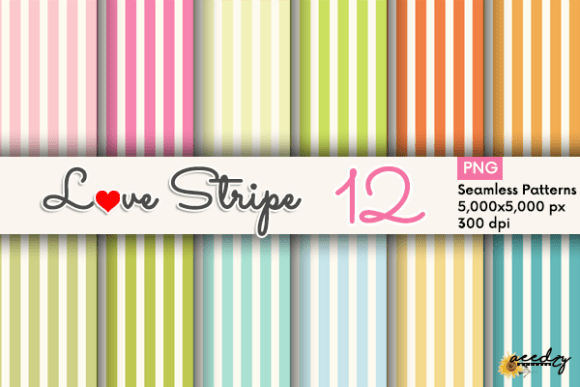 Stripe in Mix Shade #1 Gráfico Padrões de Papel Por Aeedzyarts888
