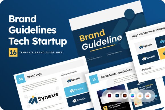 Synexis Tech Startup Brand Guideline Graphics
